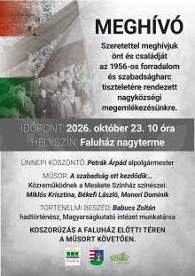 Megemlékezés az 1956-os forradalom és szabadságharc tiszteletére