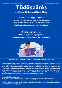 Tüdőszűrés a Faluházban (10.16.-10.20.)